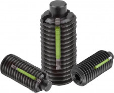 Ball lock pins – Spring plungers with internal hexagon and flattened steel pin, steel, LONG-LOK locking